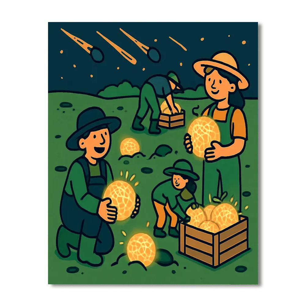 Meteor Melon Farm Numbered painting kits