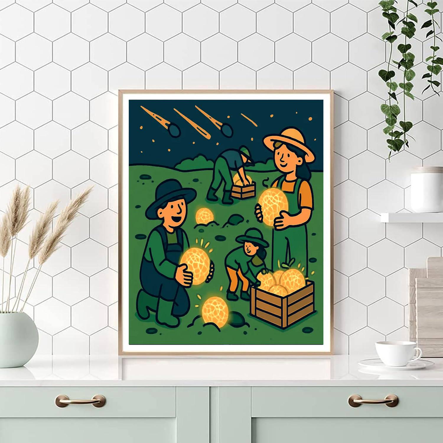 Meteor Melon Farm Numbered painting kits