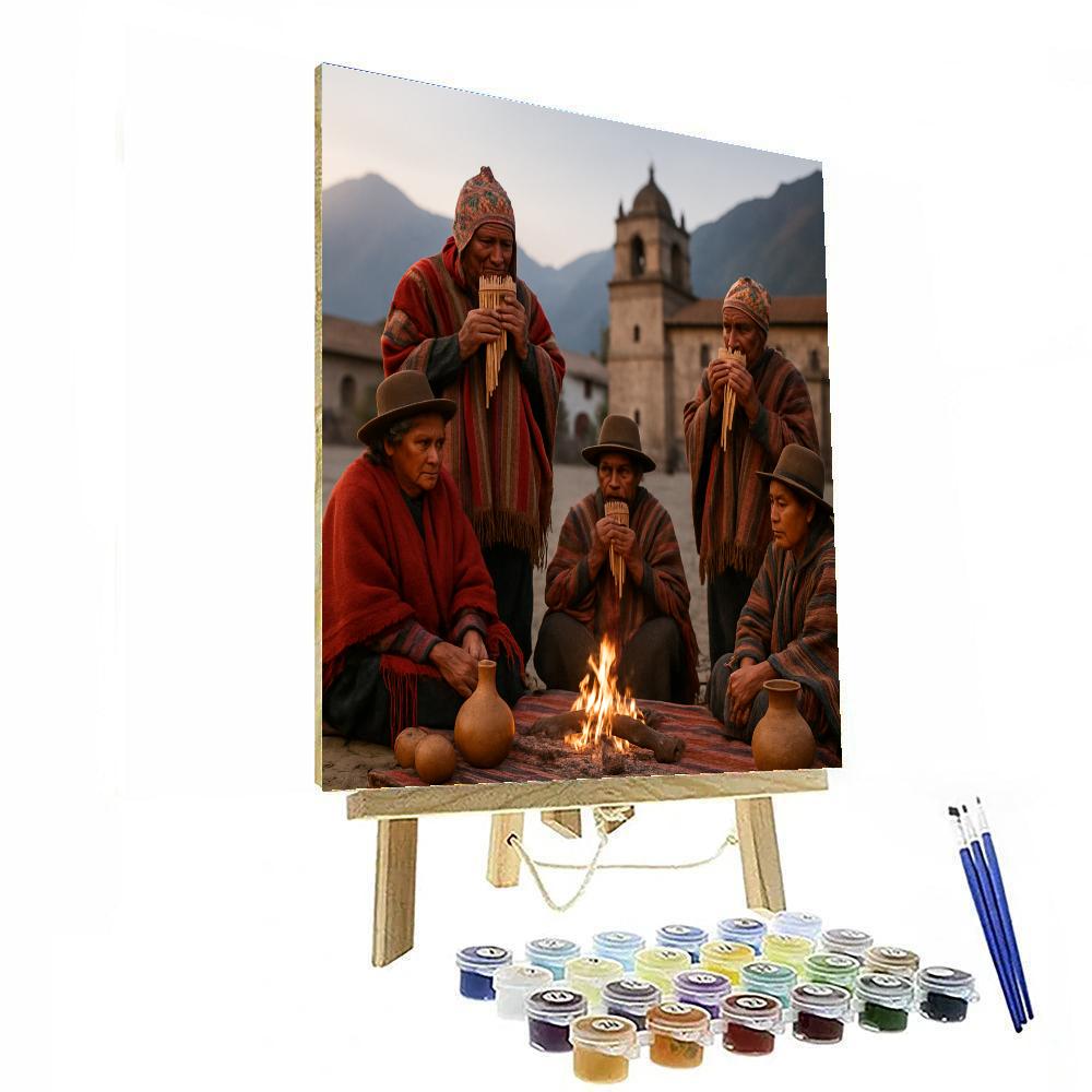 Semana De La Cultura Indigenous Ritual Number painting