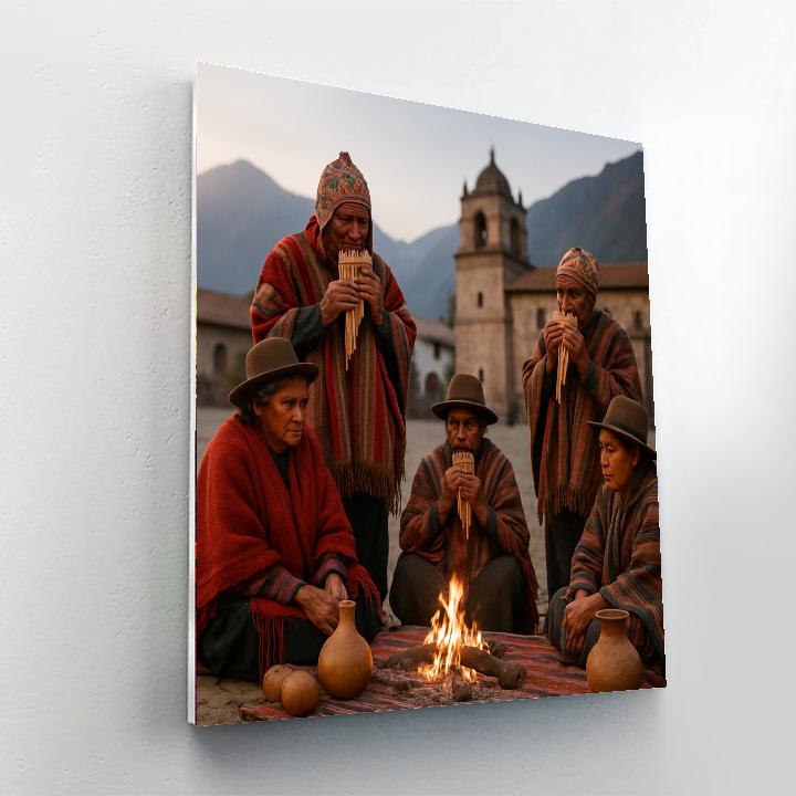 Semana De La Cultura Indigenous Ritual Number painting