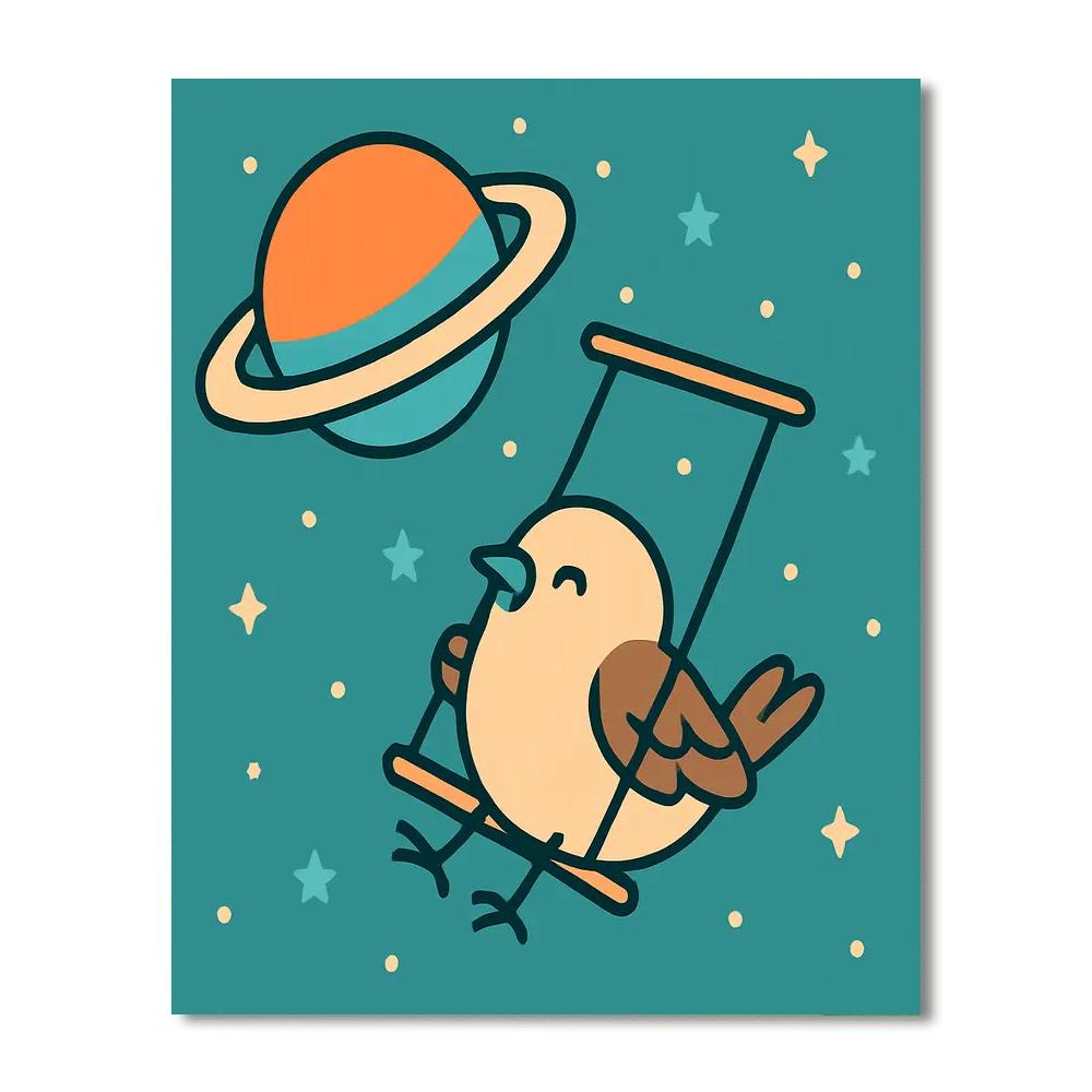 Saturn Swing Sparrow painting number kit