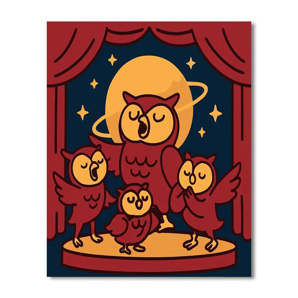 Orbit Opera Owls Paint by numbers kits