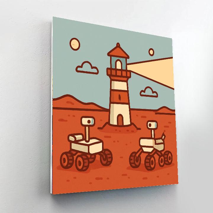 Lighthouse On Mars paint by numbers