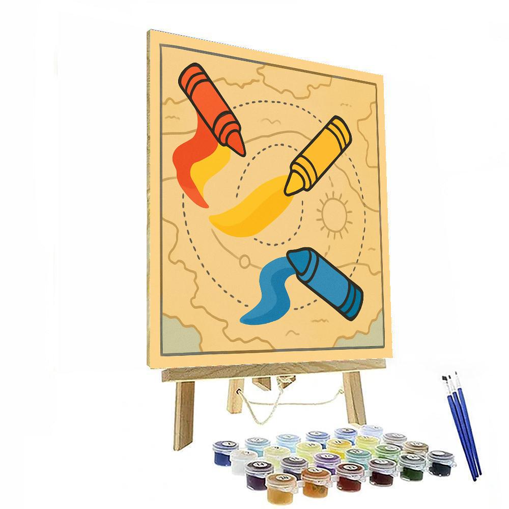 Comet Classroom Crayons Paint by numbers art