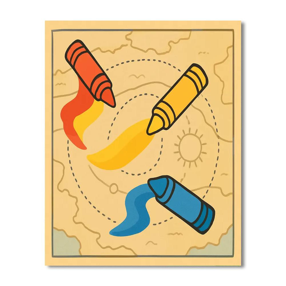 Comet Classroom Crayons Paint by numbers art