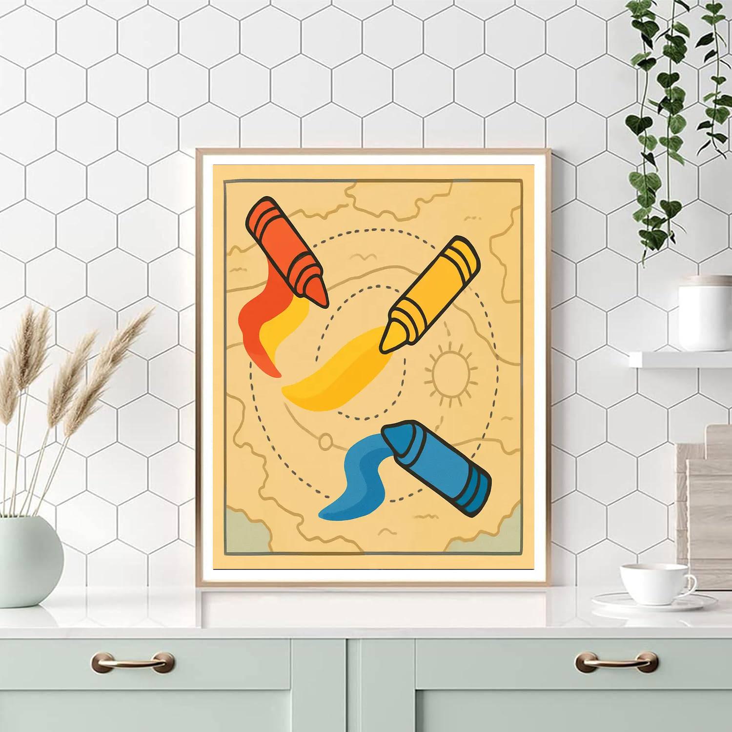 Comet Classroom Crayons Paint by numbers art