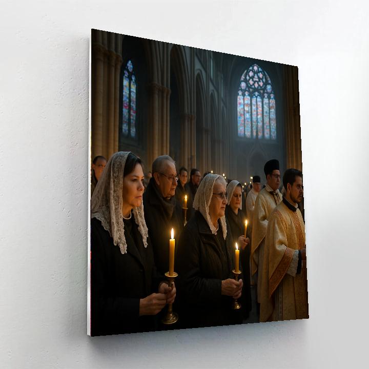 Candlemas Procession Cathedral paint by numbers