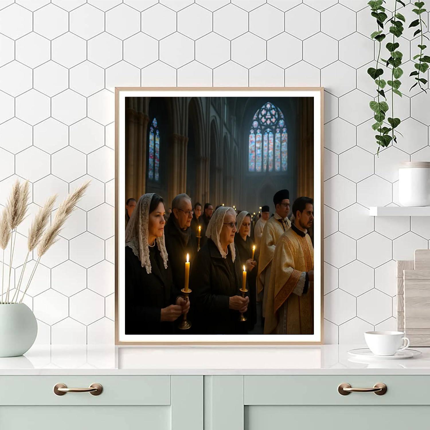Candlemas Procession Cathedral paint by numbers