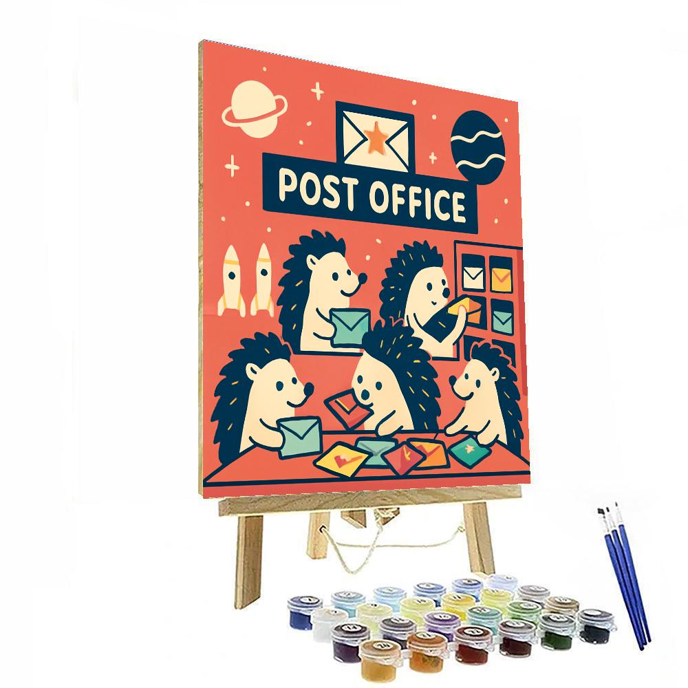Planet Post Office Number painting