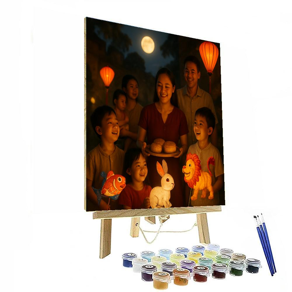 Tet Trung Thu Moon Cake Night Number painting