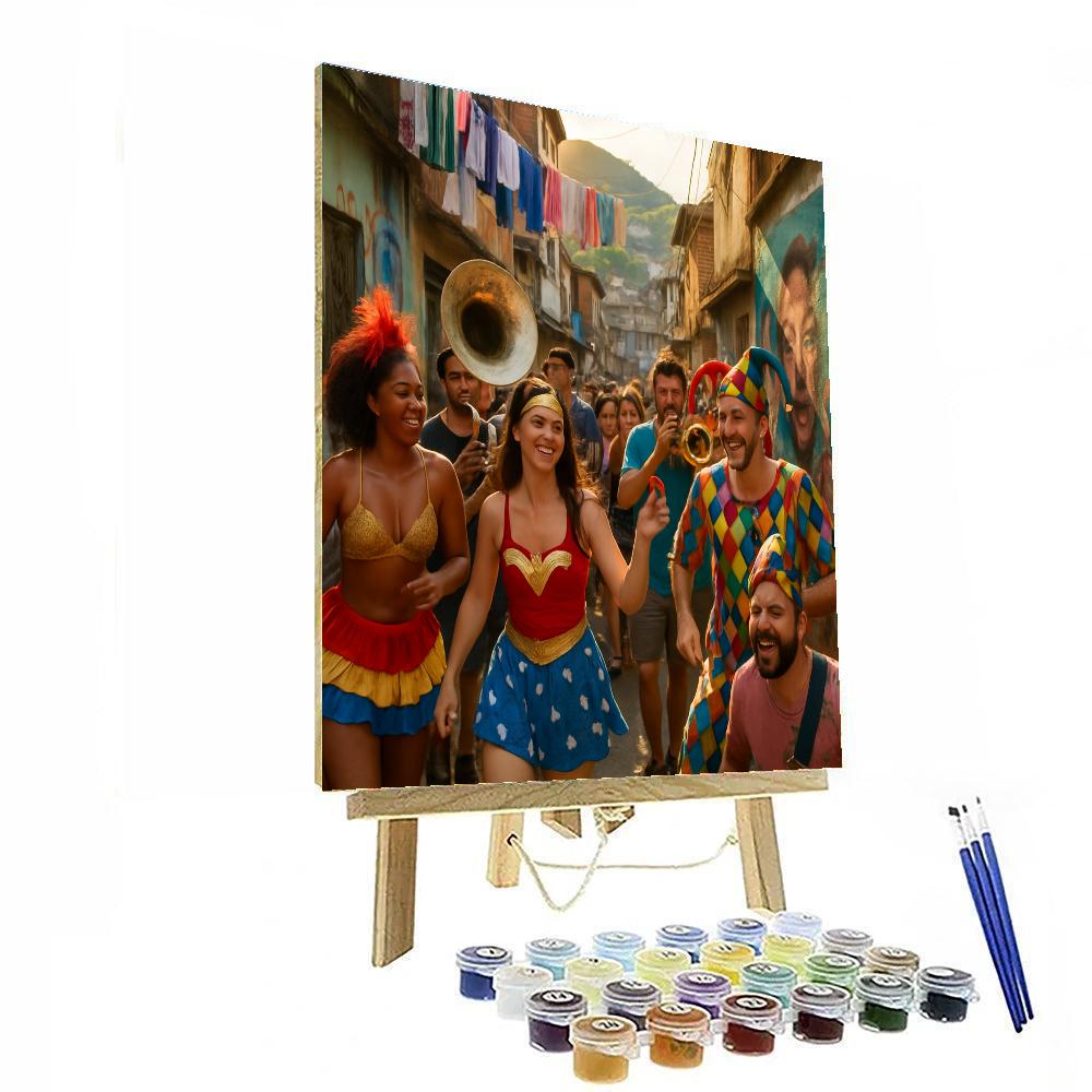 Festival Of Colors Rio Favela Block paint by number