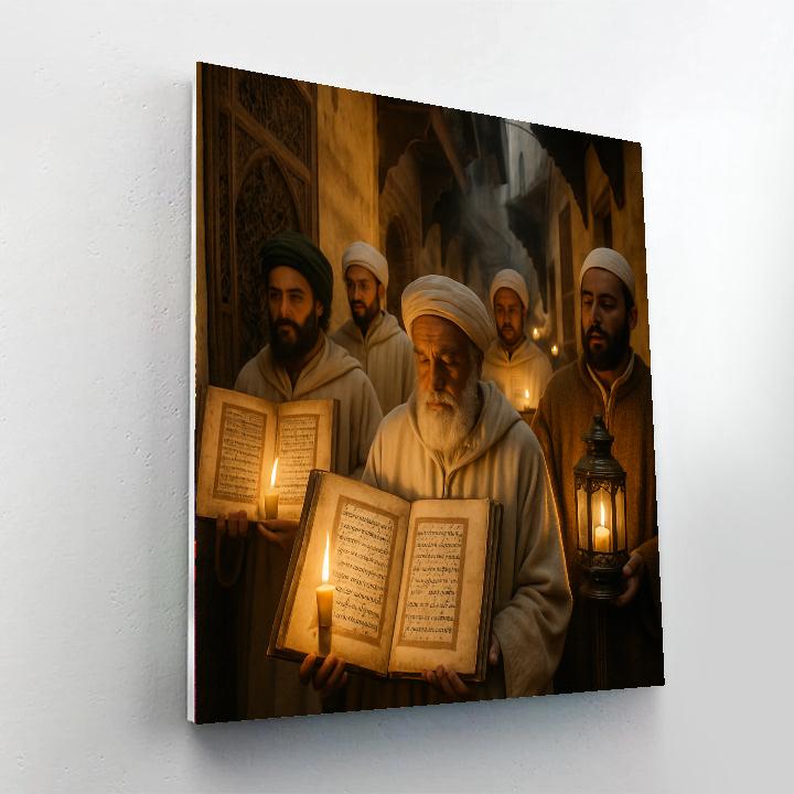 Mawlid Procession Medieval City Paint by numbers art