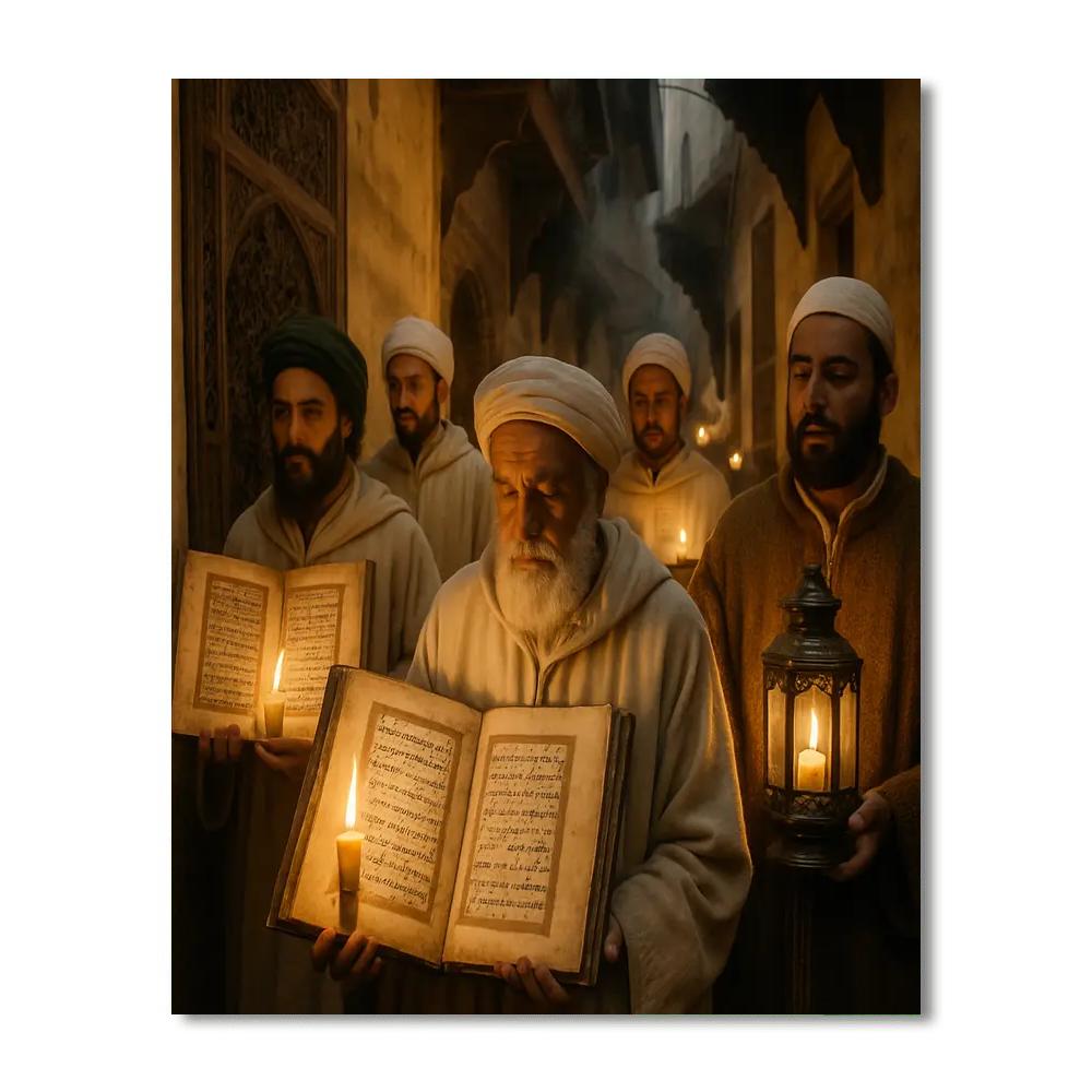 Mawlid Procession Medieval City Paint by numbers art