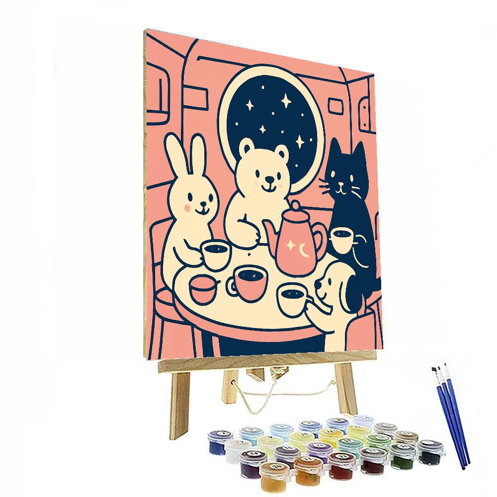 Starship Tea Party paint by number