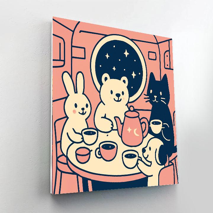 Starship Tea Party paint by number