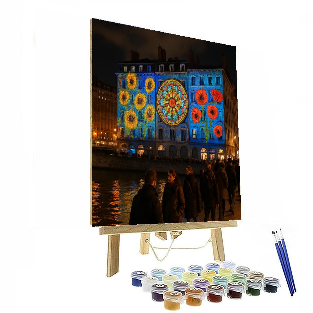 Festival Of Lights Lyon Fete Des Lumieres Numbered painting kits