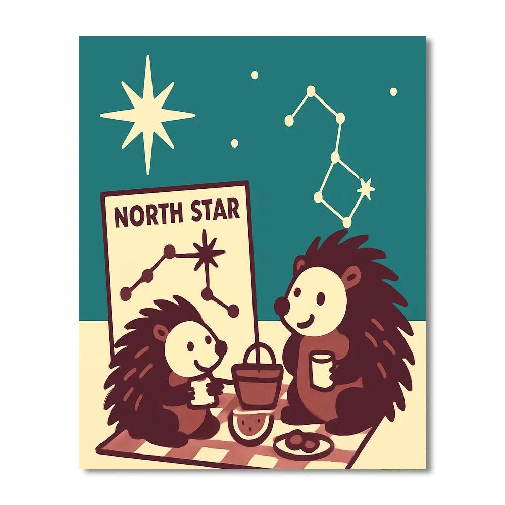 Polaris Picnic Porcupines DIY paint by numbers