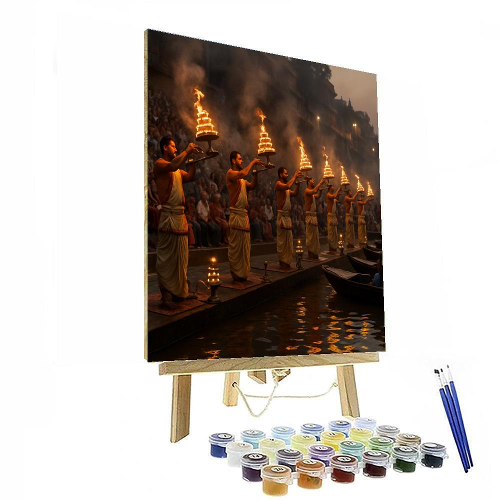 Festival Of The Ganges Aarti Paint by numbers art