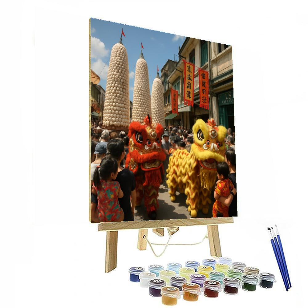 Bun Festival China Naga Lanterns paint by numbers