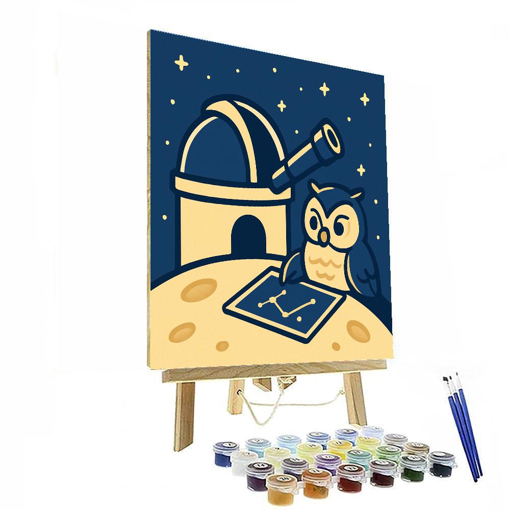 Orbiting Owl Observatory paint by number