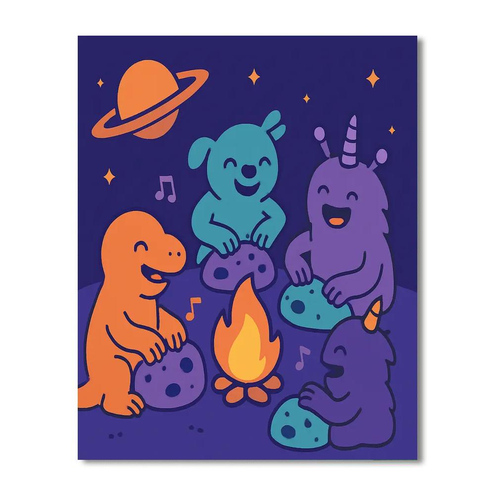 Meteor Music Makers paint by numbers