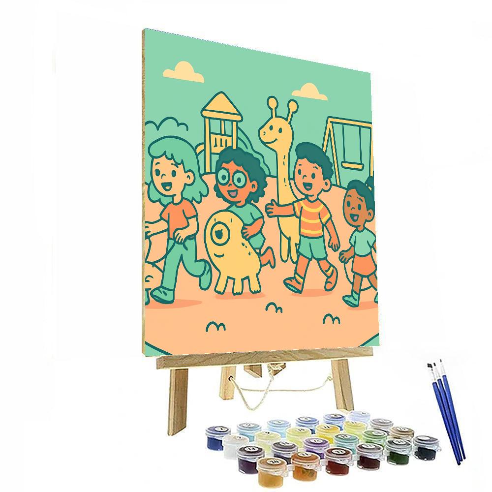 Planet Pet Parade paint by numbers