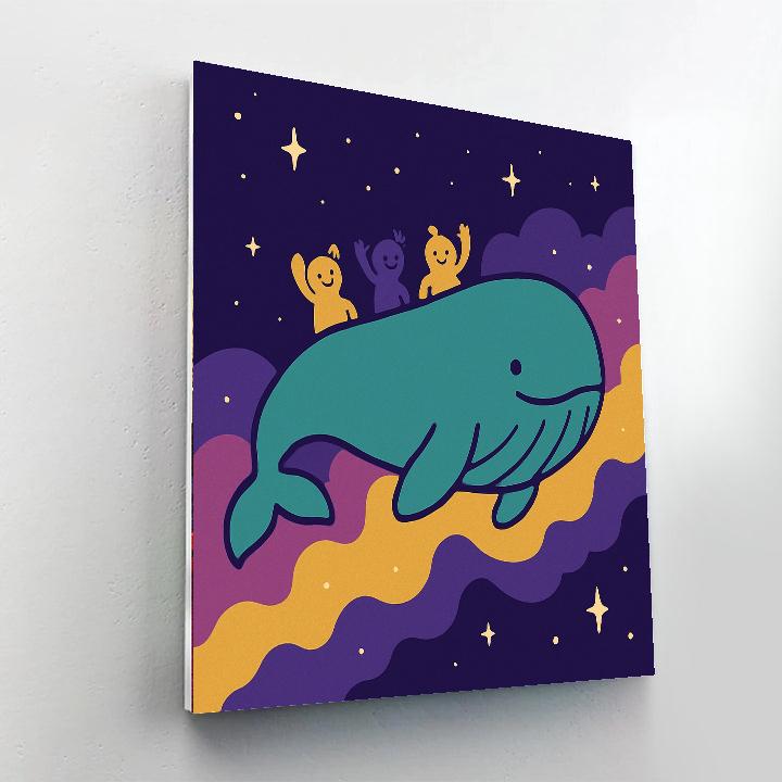 Whale Nebula Walk paint by color