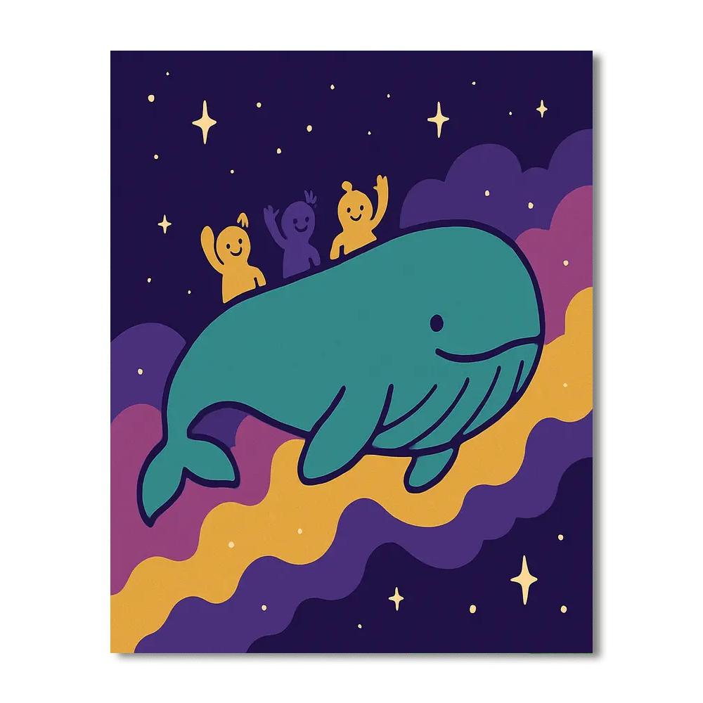 Whale Nebula Walk paint by color