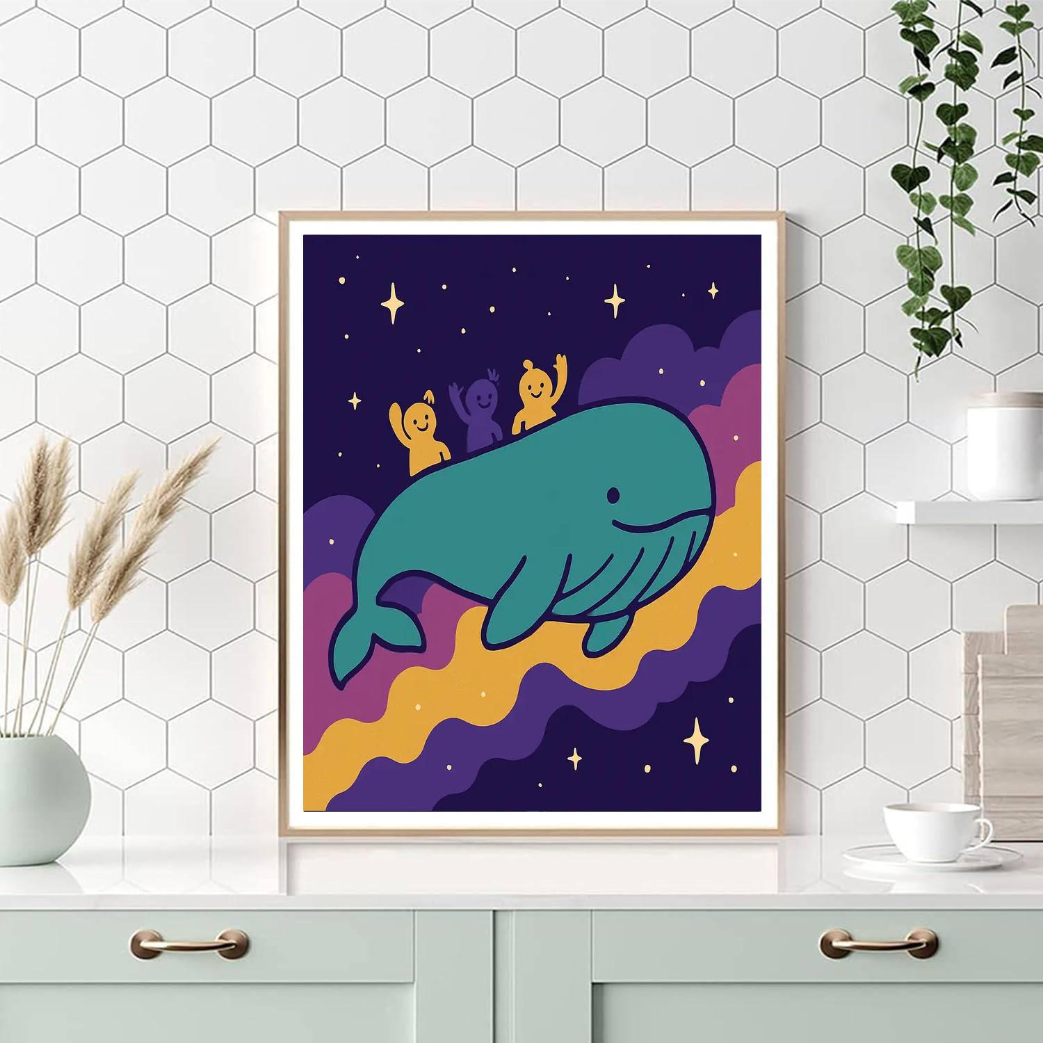 Whale Nebula Walk paint by color