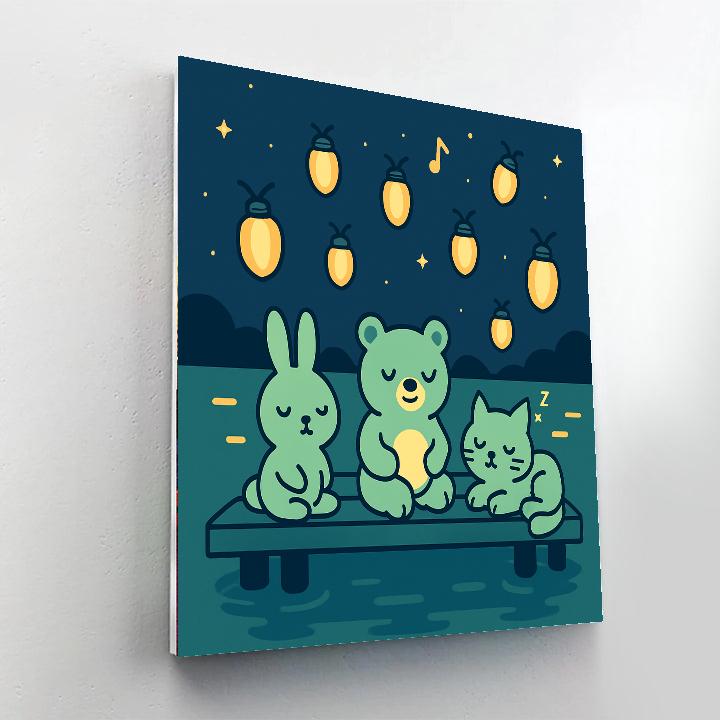 Lullaby Lagoon Lanterns DIY paint by numbers