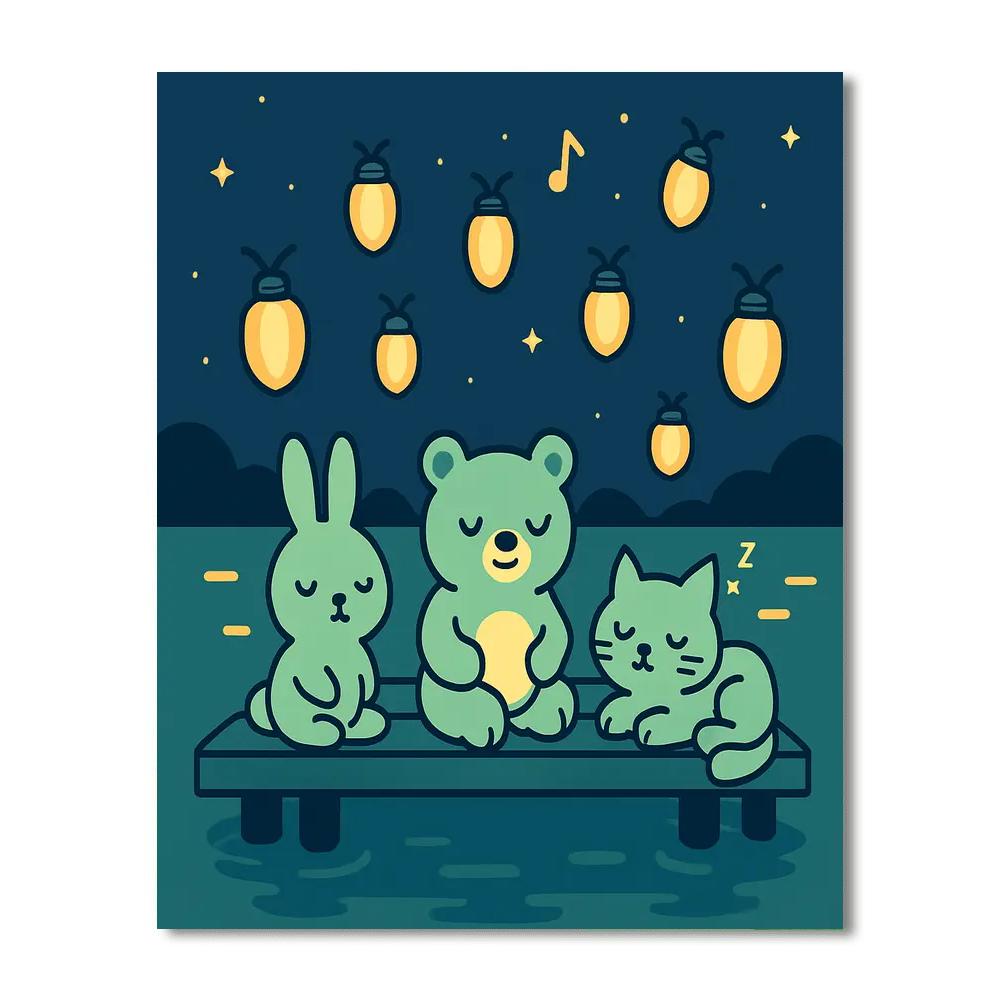 Lullaby Lagoon Lanterns DIY paint by numbers