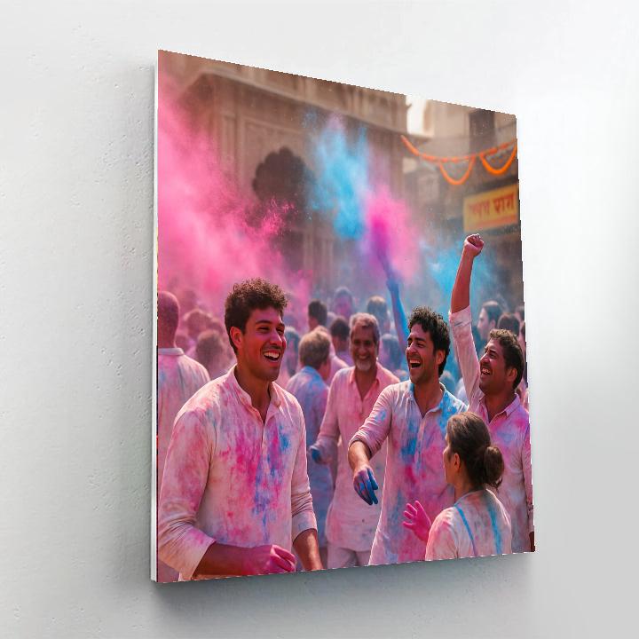 Holi Street Celebration Mathura Numbered painting kits