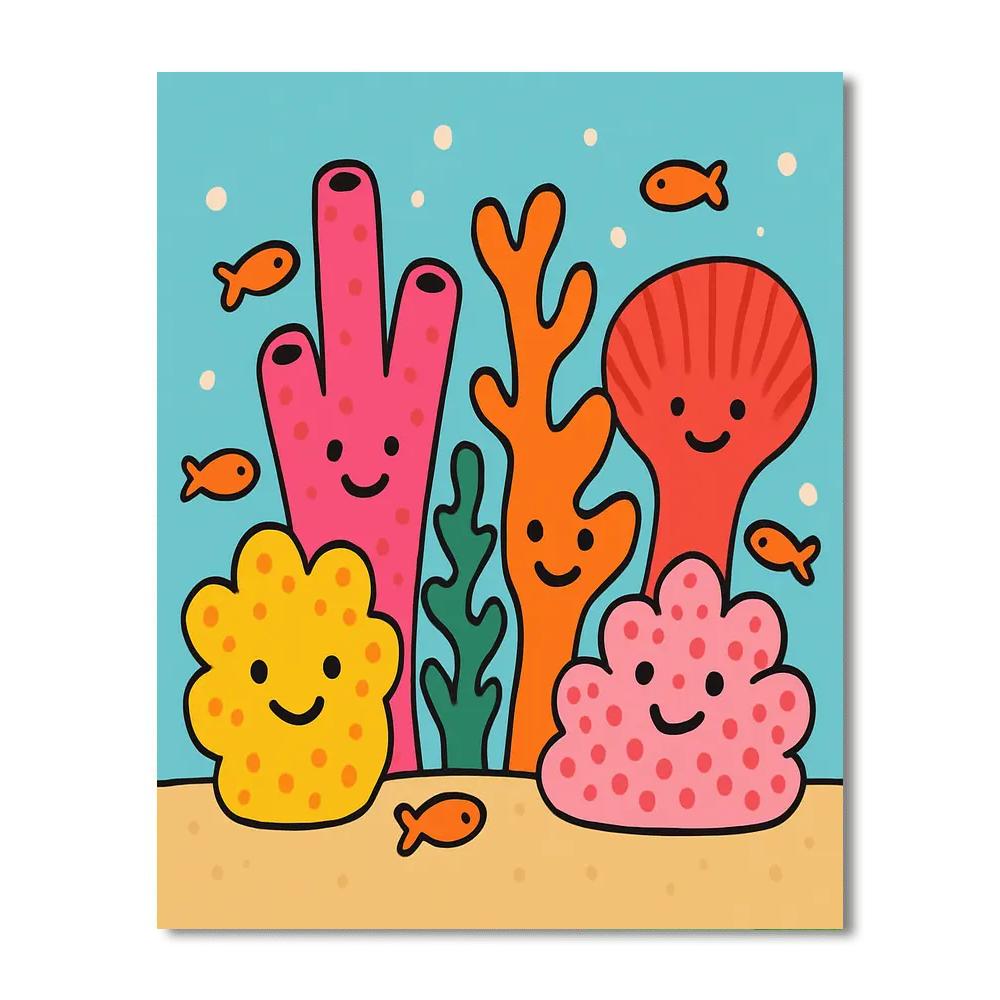 Cosmic Coral Garden Paint by numbers kits