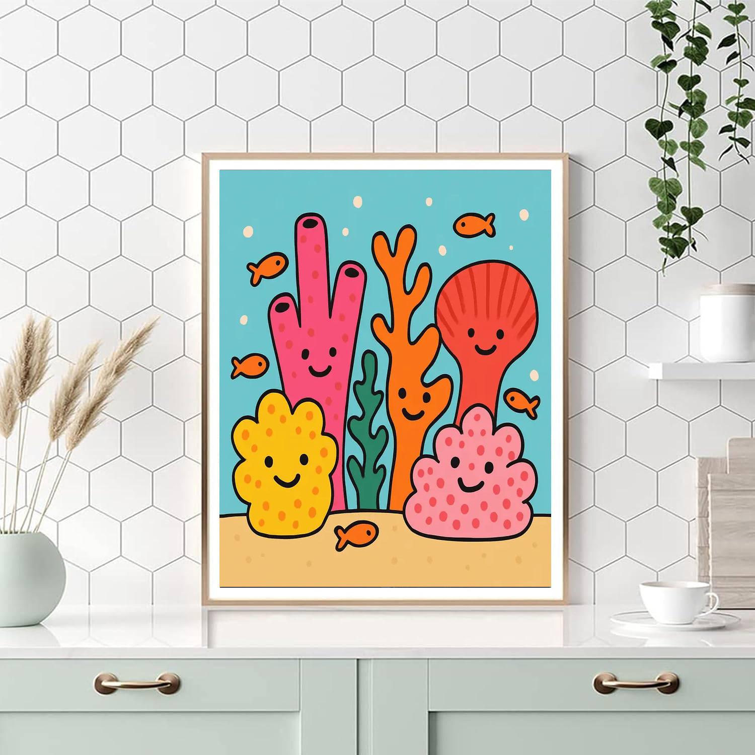 Cosmic Coral Garden Paint by numbers kits