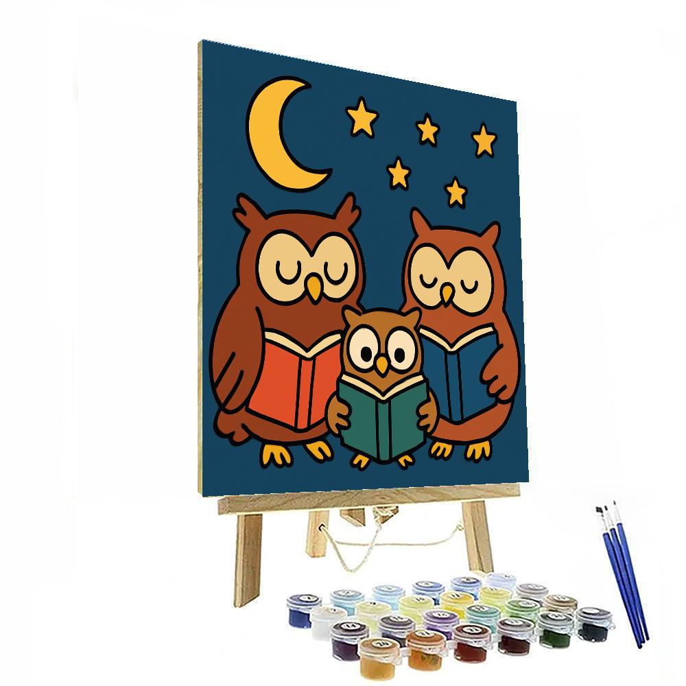 Moonlight Library Owls Paint by numbers kits