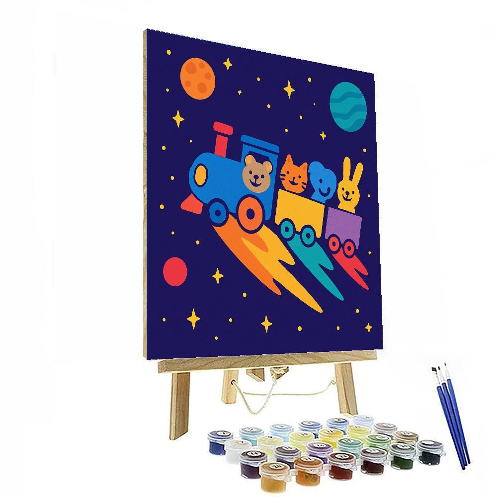 Comet Train Ride Painting by numbers kit