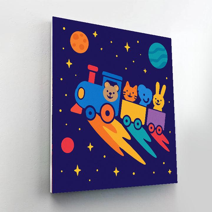 Comet Train Ride Painting by numbers kit