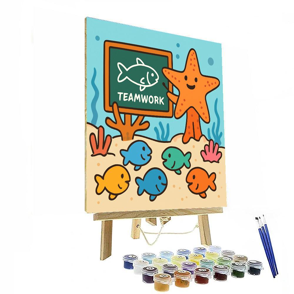 Undersea Star School painting number kit