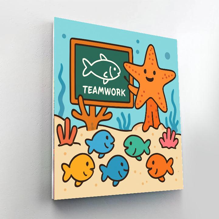 Undersea Star School painting number kit