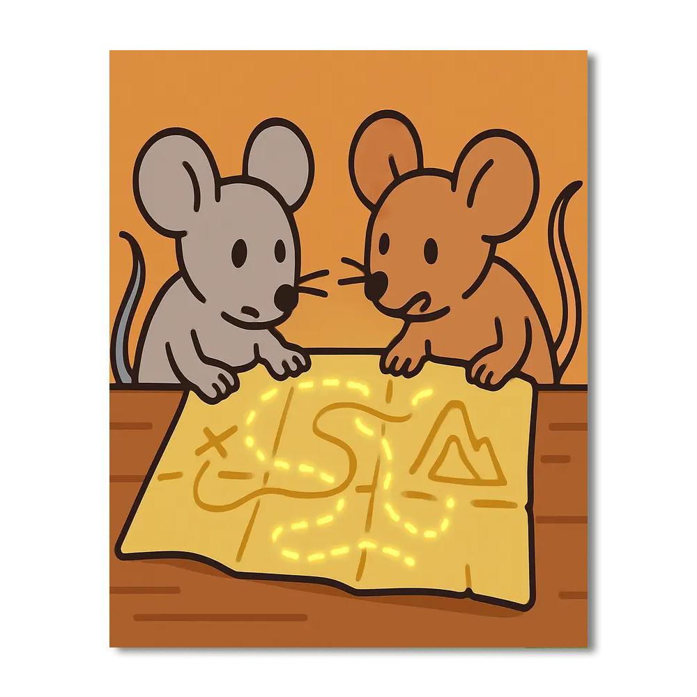 Magical Map Mice paint by number