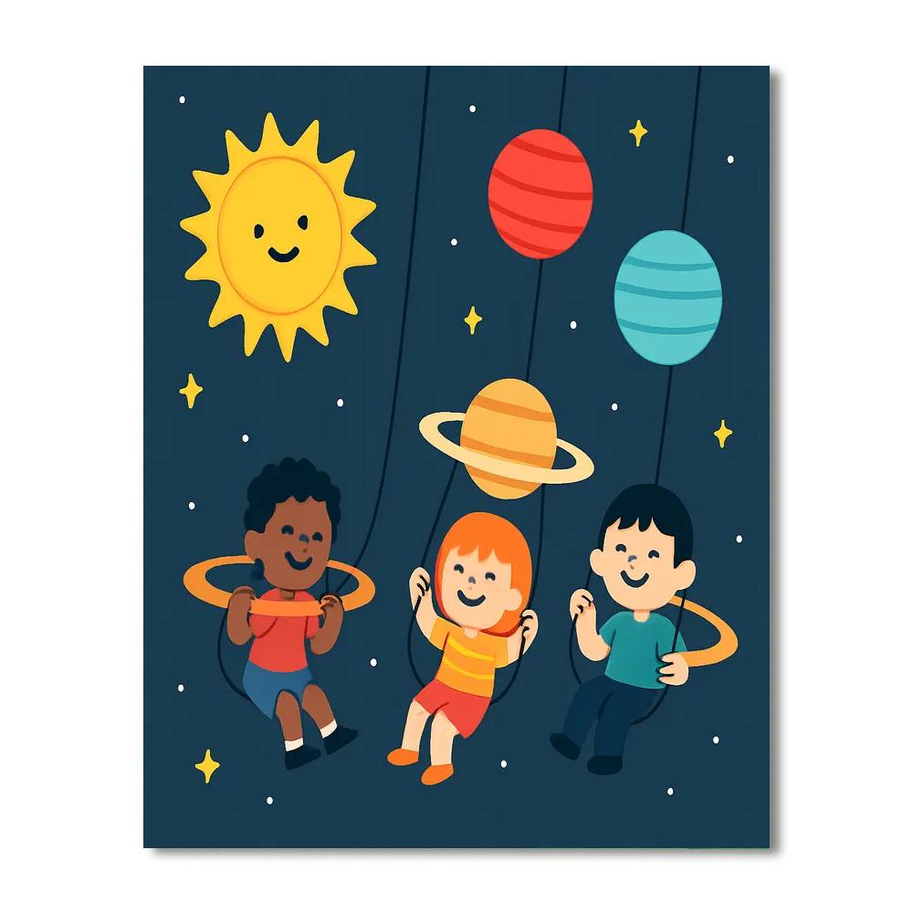 Solar System Swing DIY paint by numbers