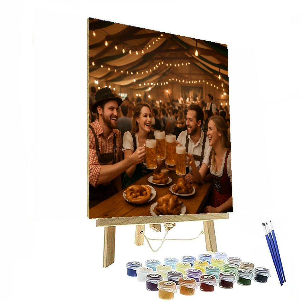 Oktoberfest Beer Tent Munich painting number kit