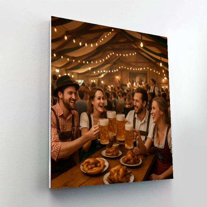 Oktoberfest Beer Tent Munich painting number kit