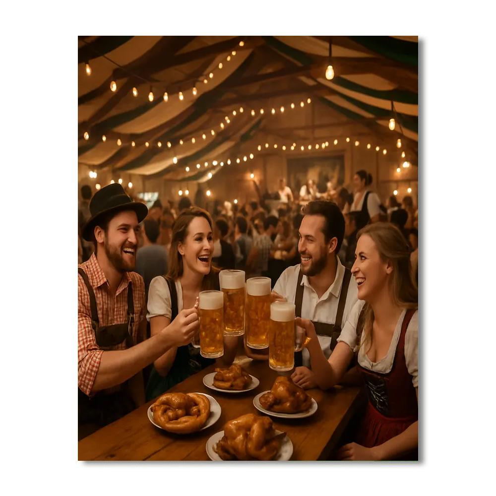 Oktoberfest Beer Tent Munich painting number kit