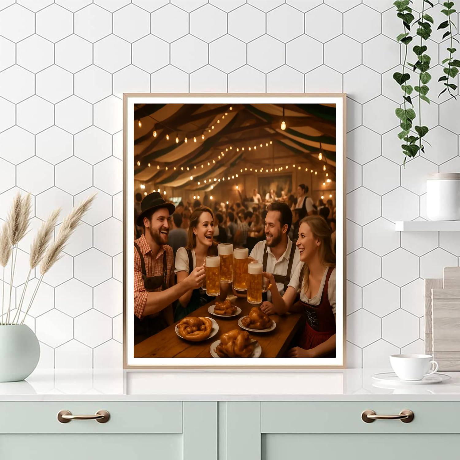 Oktoberfest Beer Tent Munich painting number kit
