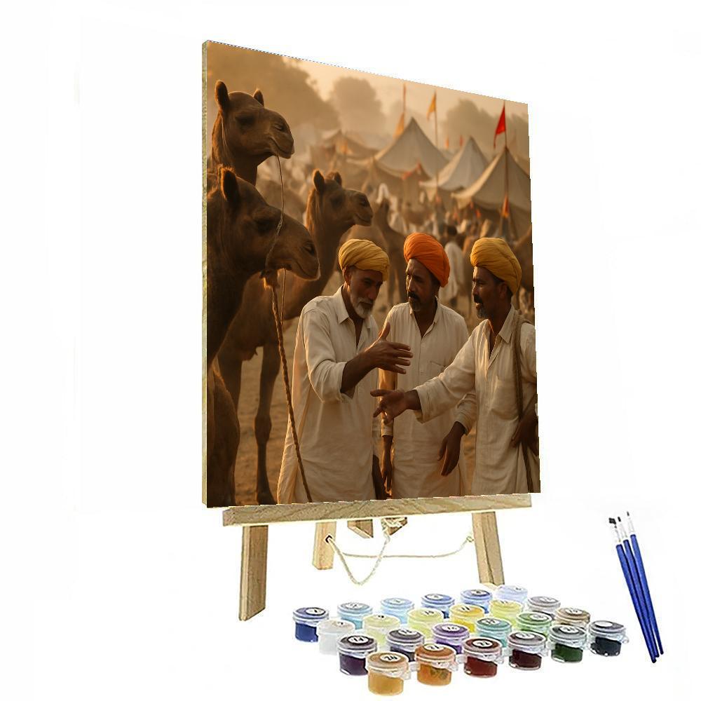 Pushkar Camel Fair Marketplace Painting by numbers kit