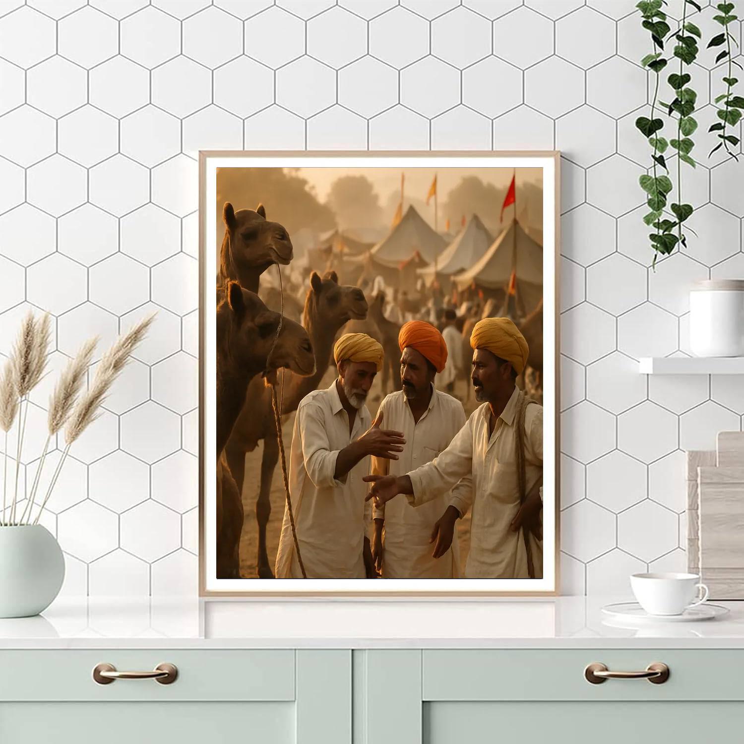 Pushkar Camel Fair Marketplace Painting by numbers kit