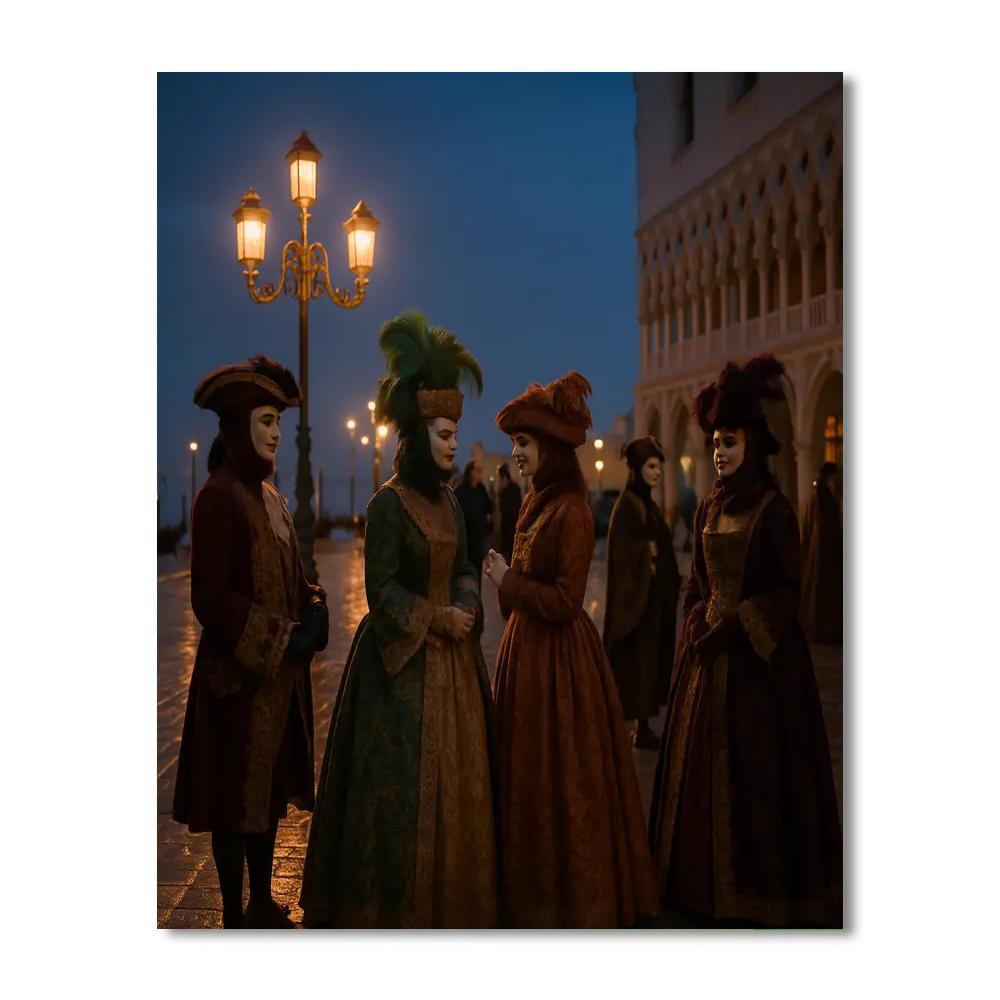 Carnival Of Venice Masked Ball Square DIY paint by numbers