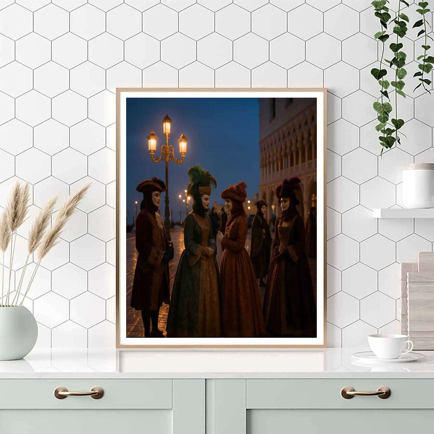 Carnival Of Venice Masked Ball Square DIY paint by numbers