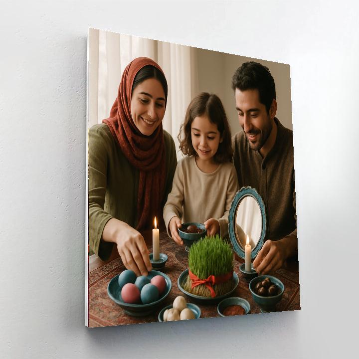 Nowruz Haft Seen Table Setting paint by color